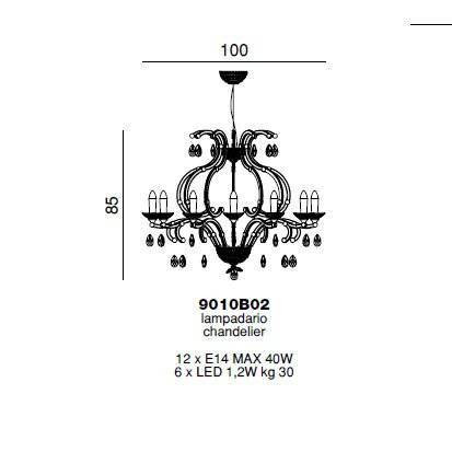 Люстра Beby Group Princess 9010B02 Light gold SW Golden Teak