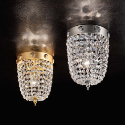 Потолочный светильник Masiero Elegantia PL1 G04-G06 Half cut glass