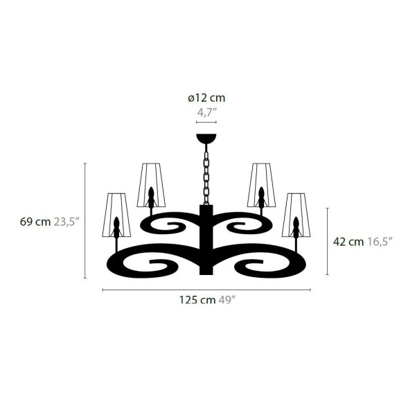 Люстра Ilfari Lazy Sunday H12+1 11426