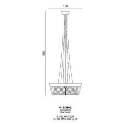 Подвесной светильник Beby Velvet 0150B02 Chrome Cut Almond
