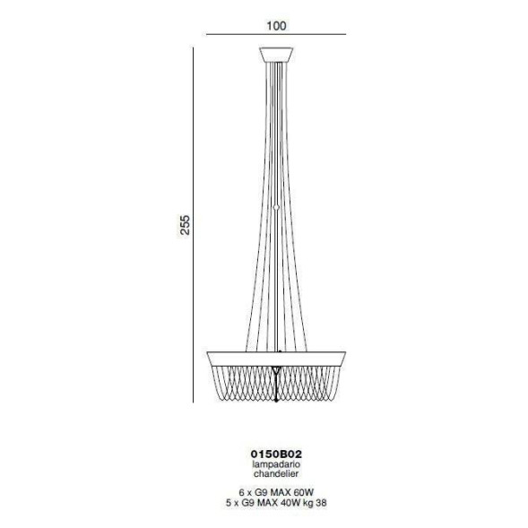 Подвесной светильник Beby Velvet 0150B02 Chrome Cut Almond