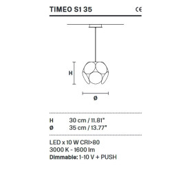 Подвесной светильник Masiero Timeo S1 35 V33