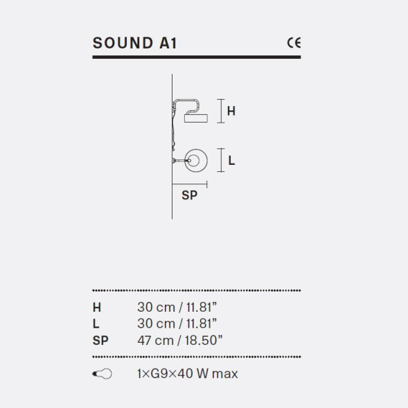 Бра Masiero SOUND A1 G12