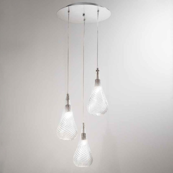 Подвесной светильник Renzo Del Ventisette Ohlala L14557/3 DEC. CROMO