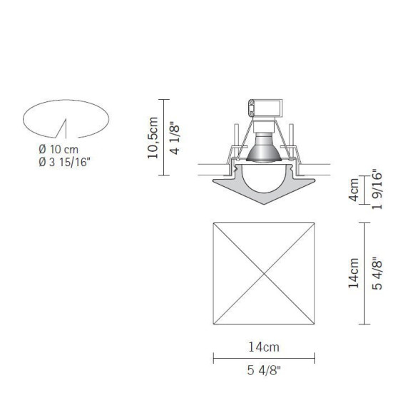 Встраиваемый светильник Fabbian Cheope D27 F08 00