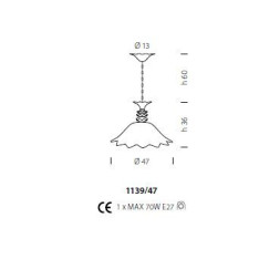 Подвесной светильник Sylcom Priuli 1139/47 D G.OR