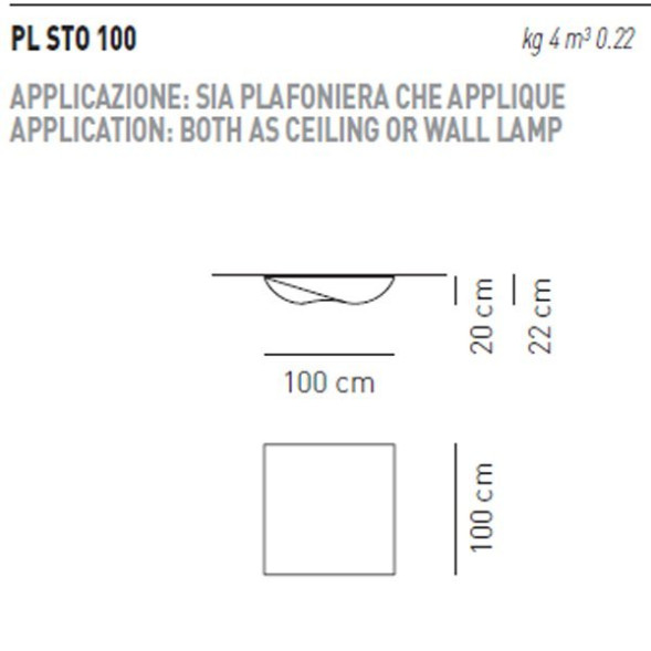 Настенно-потолочный светильник Axo Light stormy PL STO 100 PLSTO100AVXXE27