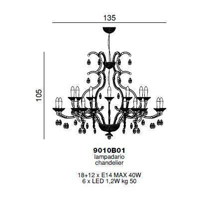 Люстра Beby Group Princess 9010B01 Light gold SW Golden Teak