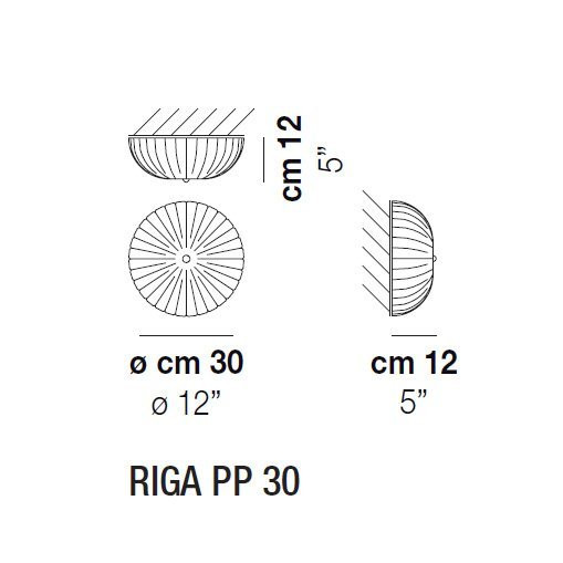 Потолочный светильник Vistosi Riga PP 30 E14 CR/GA OR