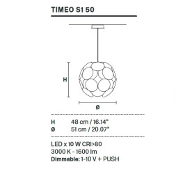 Подвесной светильник Masiero Timeo S1 50 G14
