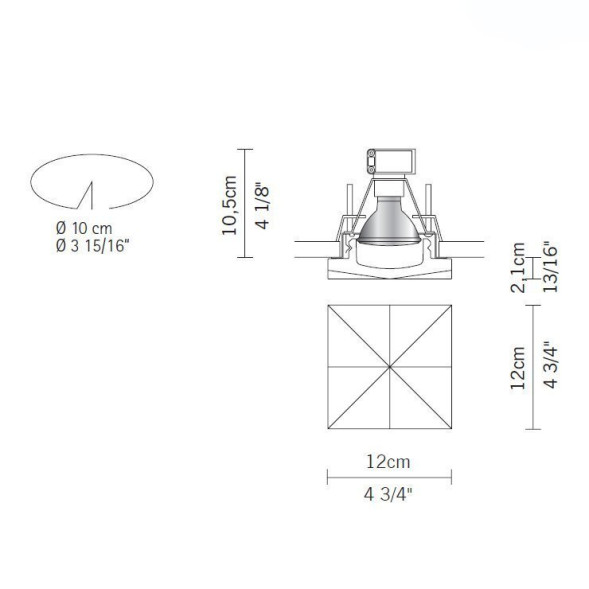 Встраиваемый светильник Fabbian Cindy D27 F29 00