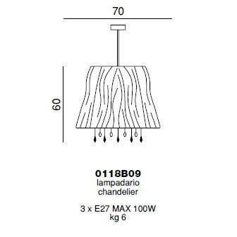 Подвесной светильник Beby Group Violet 0118B09 Chrome 192 Cut Almond