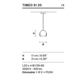 Подвесной светильник Masiero Timeo S1 20 G14
