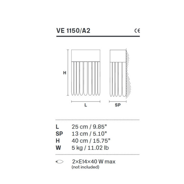 Настенный светильник Masiero Impero &amp; Deco VE 1150/A2