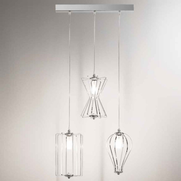 Подвесной светильник Renzo Del Ventisette Ohlala BIN14562/3 DEC. CROMO