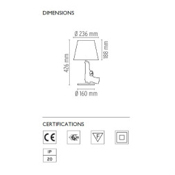 Настольная лампа Flos Guns Bedside Gun Chrome F2953057