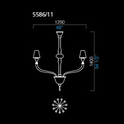 Потолочная люстра Barovier&amp;Toso Maine 5586/11/IC/NN