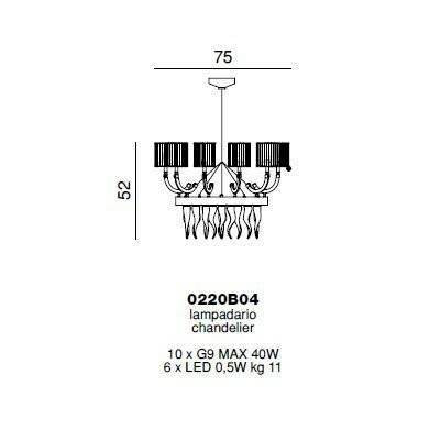 Люстра Beby Group Prive 0220B04 Chrome Lemon Ice White