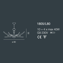 Люстра Bellart Ego 1805/L80 05/V18