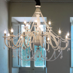 Люстра Euroluce Arcobaleno L12+6 Silver White