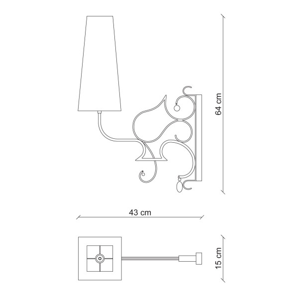 Бра Baga Bespoke Estrosa ES02 M08 | T21 cat. C