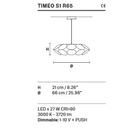 Подвесной светильник Masiero Timeo S1 R65 V54