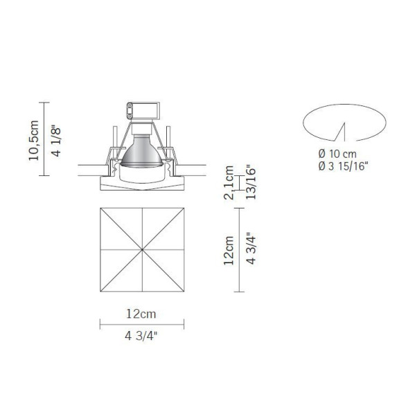 Встраиваемый светильник Fabbian Cindy D27 F29 01