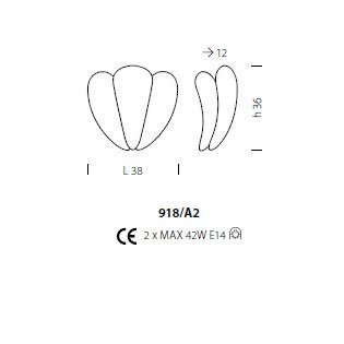 Бра Sylcom Bembo 918/A2 D ORO