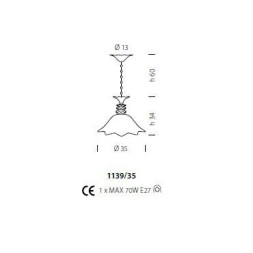 Подвесной светильник Sylcom Priuli 1139/35 D GR.ORO