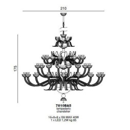 Люстра Beby Garden Party 7810BA5 Gold Golden Portofino SW Jet Golden Teak