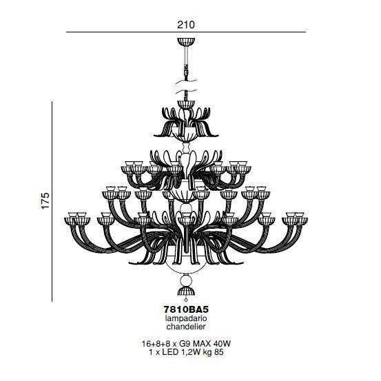 Люстра Beby Garden Party 7810BA5 Gold Golden Portofino SW Jet Golden Teak