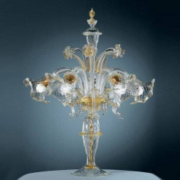 Настольная лампа Vetri Lamp 87/T5 Cristallo/Oro 24Kt