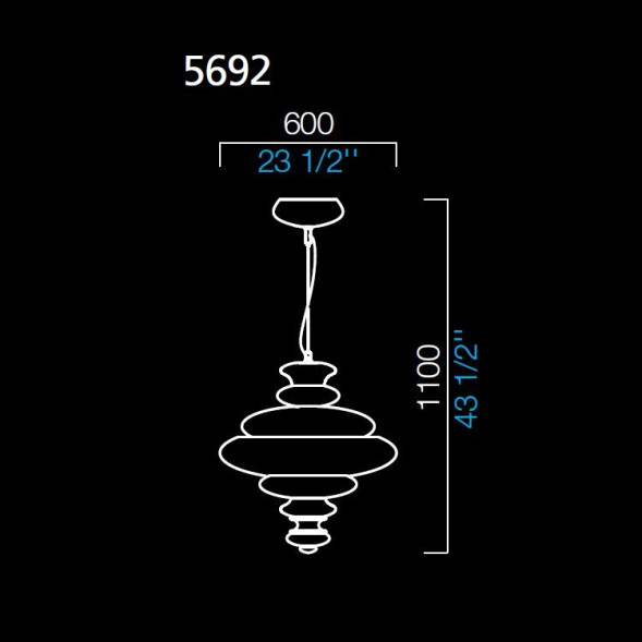 Подвесной светильник Barovier&amp;Toso Pigale 5692/BC
