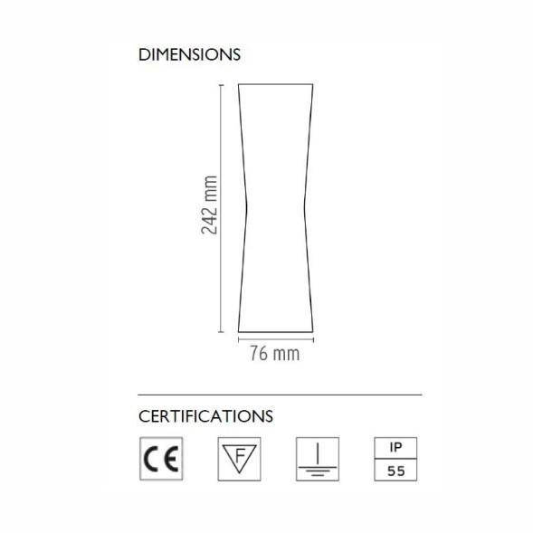 Настенный спот (точечный светильник) Flos Clessidra 20°+20° White F1583009