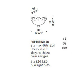 Настенный светильник De Majo PORTOFINO A0 0PORT0AC0
