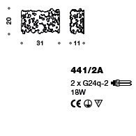 Настенный светильник IDL Bubbles 441/2A white