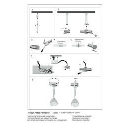 Шинопровод однофазный SLV Easytec II 184021 2м белый с заглушками