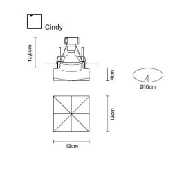 Встраиваемый спот (точечный светильник) Fabbian Cindy D27 F49 01
