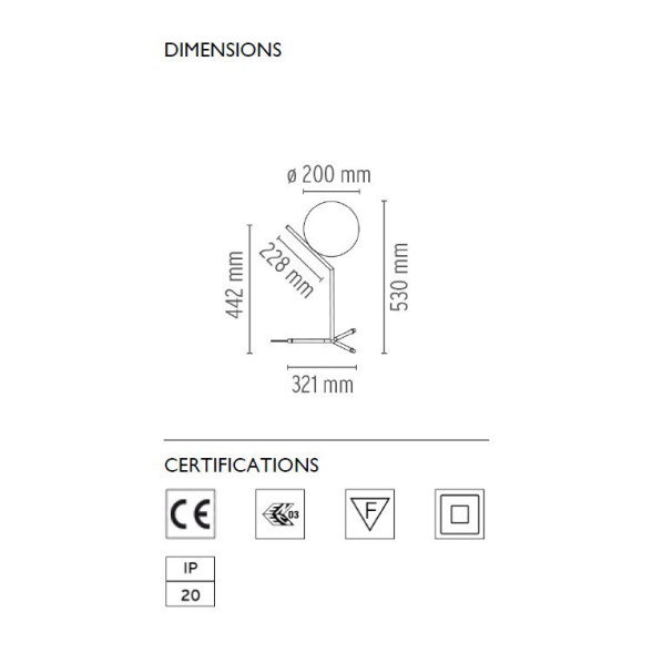 Настольная лампа Flos IC Lights IC T1 HIGH Chrome F3170057