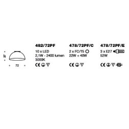 Потолочный светильник IDL Amalfi 478/72PF/E white silver