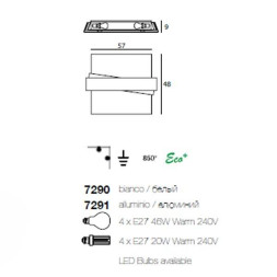 Настенно-потолочный светильник Linea Light Zig Zag 7291