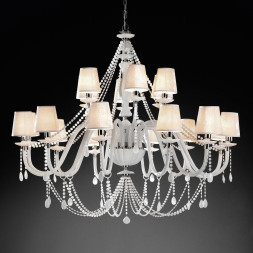 Люстра Euroluce Arcobaleno L12+6 Silver White Ivory