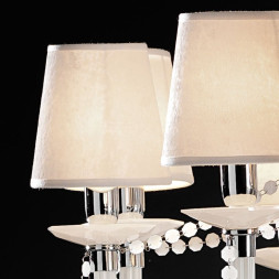 Люстра Euroluce Arcobaleno L12+6 Silver White Ivory