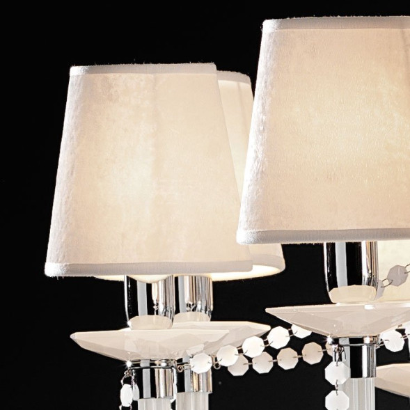 Люстра Euroluce Arcobaleno L12+6 Silver White Ivory