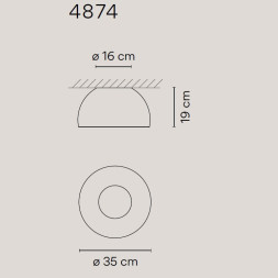 Потолочный светильник Vibia Duo 4874 58 /4B