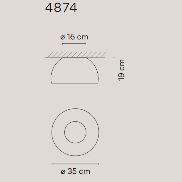 Потолочный светильник Vibia Duo 4874 58 /4B