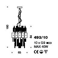 Подвесной светильник IDL Crystalline 493/10 white