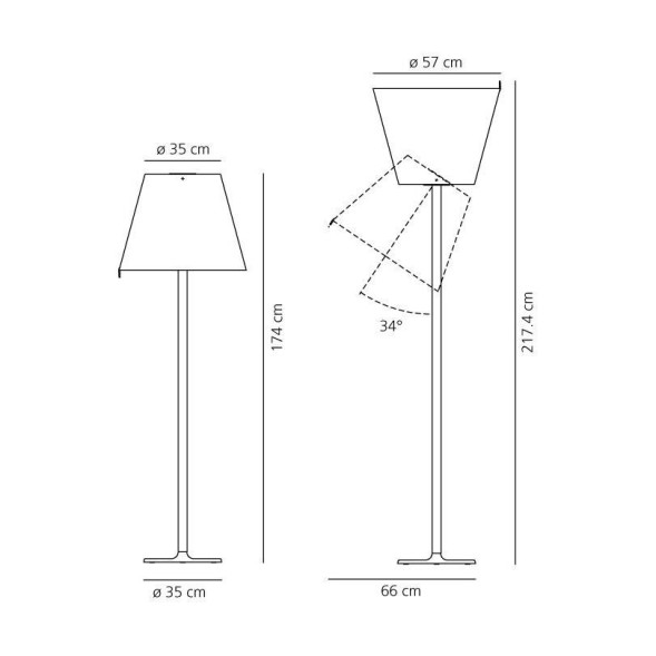 Торшер Artemide Melampo Mega terra - Bronze 0577020A