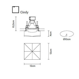 Встраиваемый спот (точечный светильник) Fabbian Cindy D27 F49 00