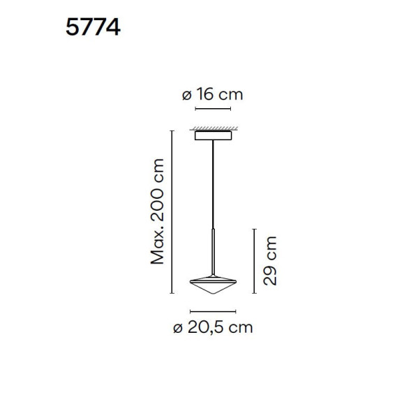 Подвесной светильник Vibia Tempo 5774 18 /1B